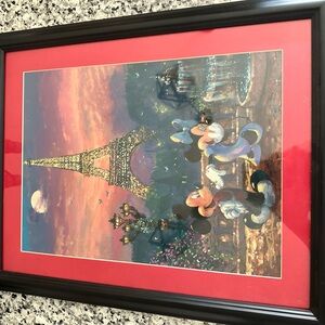 Mickey & Minnie Framed Art Print with Black Frame